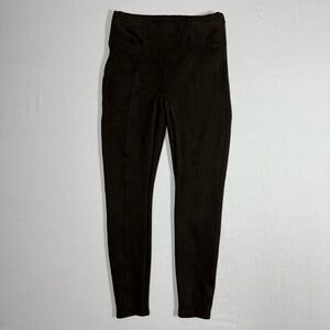 Spanx Faux Suede Leggings Chocolate Brown Medium